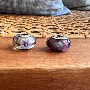 Pandora Glass Beads.  EUC.